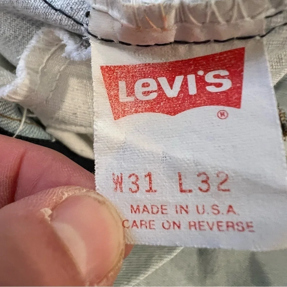 VTG Levi's Blue Jeans Mens 31x32 Orange Tab Vintage Light Wash USA Vintage Levi